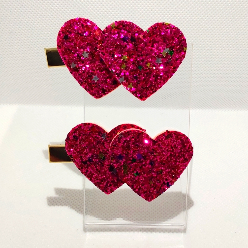 New Heart-shaped hair clips